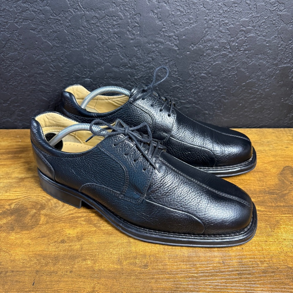 Studio‎ Belvedere Bay Bridge Black Pebbled Leather Dress Shoes Mens 10D